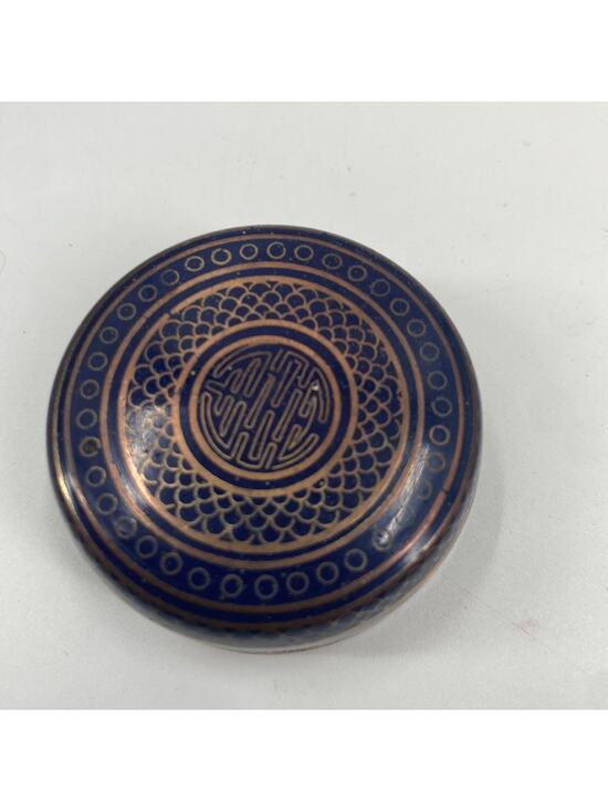 cliosonne fish boxes Rectangular cloisonn box with flora and CLOISONNE CHINESE GINBARI BLUE ENAMEL